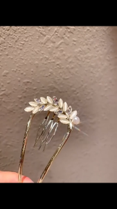 F4 Jepit Rambut Sanggul Tusuk Konde Sirkam Cheongsam New Chinese Style U-Shaped Pearl Hairpin TSU
