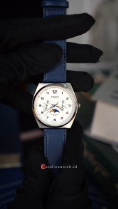 Jam Tangan Pria Casio To The Moon MTP-M300L-7A White Dial Blue Leather Band