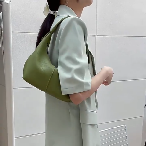 Fashion Dumping Bag for Woman Sling Shoulder Bags Underarm Bag Soft Leather Handbag