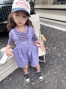 Setelan Baju Anak Perempuan Import Model Jumpsuit Overall Casual Style Premium Usia 1-4 Tahun