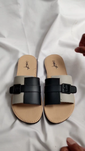 Comet Sandal Wanita Slop ELSYIFA Sandal Flat Teplek Motif Gesper Kombinasi Color Series