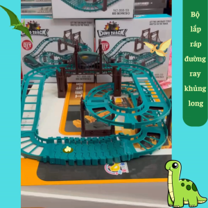 Đồ chơi lắp ráp đường ray khủng long Lamanhstore24  đồ chơi đường đua khủng long lắp ghép cho bé