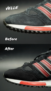 Cat Sepatu Suede Permanen anti luntur - Velle DY cet repaint pewarna kulit suede nubuck leather bludru beludru warna hitam black navy blue grey abu not angelus dye