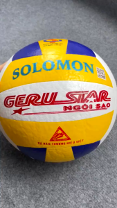 Quả Bóng Chuyền Solomon GERU STAR - Tiêu Chuẩn Thi Đấu - Tặng Kèm Lưới Đựng Bóng + Kim Bơm