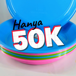 HARGA GROSIR!! 12 PCS Nampan Bulat Plastik Estetis / Baki Saji 30CM / Tampah Bulat