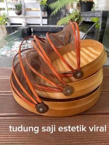 Jogja Craft - tudung saji set isi 3 dari bahan anyaman bambu - TUDUNG SAJI BAMBU