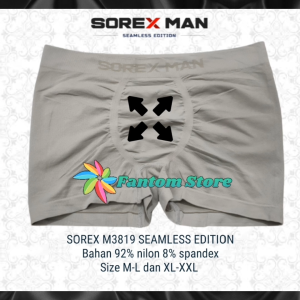 SOREX MAN CD 3819 - CELANA DALAM BOXER PRIA SEAMLESS BREATHABLE - M3819