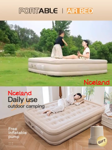 SOARFLY Inflatable Air Bed Double Size with Electric Pump Automatic Portable Foldable For Camping Tent Inflatable