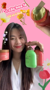 Dầu Gội & Xả Bưởi Trà Cỏ Cây Hoa Lá Chai 500gram  - Giúp dưỡng tóc chắc khỏe mềm mượt