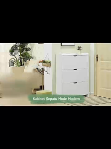 【With Free Gift 】Lemari Sepatu/Rak Tepatu Tertutup Terbaru/Rak Sepatu Susun/Shoes Cabinet / Shoes Kabinet Multifungsi / Lemari Kabinet Kayu Minimalis / Lemari Rak Sepatu Kayu