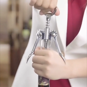 Pembuka Tutup Botol Anggur Stainless Steel Wine Opener Corkscrew