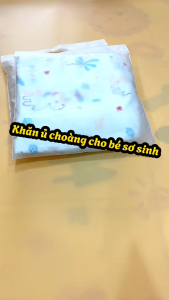 Ủ Choàng KILUTA Vải Xô 4 Lớp Mềm Mại  Khăn Tắm Có Mũ Cho Bé Sơ Sinh