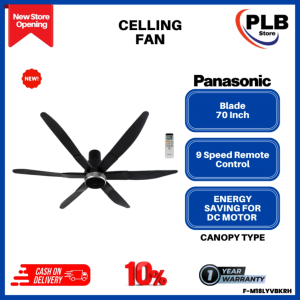 PANASONIC F-M18LYVBKRH CEILING FAN 6-BLADE 70" DC MOTOR WITH MOTION SENSOR