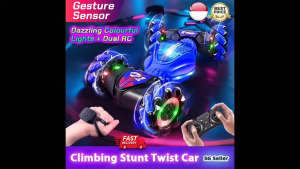 🎉NEW🎉【SG Ready Stock】Dual Remote Control Climbing 360° Drift Deformation All-Terrain Stunt Twist Car with Lights&Music★Gesture Sensor✅RC Vehicle✅Premium Quality✅Kids Christmas/Birthday Gift/Presents✅
