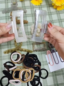 80pcs/Set Korean Style Hair Clip For Women Hair Tie Stretch Rubber Hair Band Hair Claw Accessories