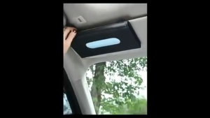 Carbon Fiber Car Tissue Holder Box Universal Tisu Sun Visor Storage Kereta Car Organizer Accesories for BMW Benz Honda Toyota Nissan Perodua Proton