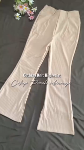 Celana Cutbray Wanita Kekinian Bahan Knit Premium