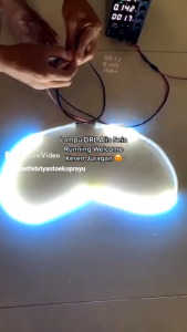 PROMO (2PCS) Lampu DRL Neon Flexible 30cm running - Led Alis Fleksibel Fleksibel led Flexibel Warna Biru Kuning Sein original Premium Quality sepasang Lampu LED Alis Tempel DRL Mobil Motor Sein Running Grade A+ Sen Rem Mundur Flexible