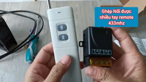 [MẪU MỚI] Công tắc điều khiển từ xa RF433Mhz 30A 220V 3000W học lệnh 4 chế độ. Chế độ bật tắt trễ- TAY REMOTE LỚN