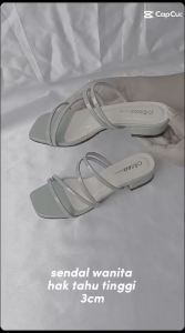 Sendal Wanita Nyaman & Hak Tahu Tinggi 3cm Model Kekinian