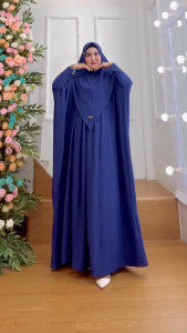 Set Gamis Syari Abaya Kaftan Kode KALONA Bahan Kringkel Premium By Ory AjeZas Collection