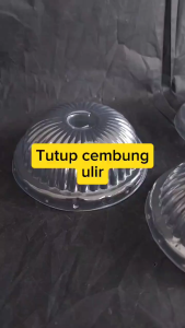 Tutup gelas bening cembung ulir isi 50pcs / tutup gelas Oz cembung