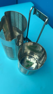Ống đũa inox 304 hộp đựng thìa muỗng PHÚC HƯNG PHÁT cam kết BH 5 năm độ bền nặng 850 gram.