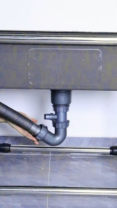 110mm Ktichen sink p trap set Sinlge Double Sink Strainer with Expandle Hose