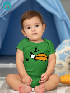 Baby Character Onesies with FREE Name Back Print - Green AngryBird