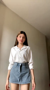 GEYB8 Korean Style Women's Elegant Satin Silky Blouse: A Temperament Casual Top