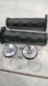 PAKETAN VARIASI GRIP HANDGRIP OCTAGON KOTAK PLUS JALU SPIRAL MODEL HENG CHROME UNIVERSAL SEMUA MOTOR