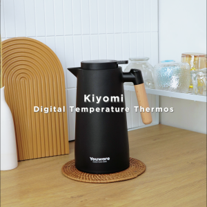 Termos dengan Temperature Digital 1 liter Jug Coffee Pot Thermos Air Panas Dingin Pot Thermal Flask Pitcher 1000 ml Milk Jug Water Jug - Youware - KIYOMI