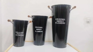 Vintage Tin Bucket Iron Art Flower Tube Dried Flower Vase TB0006 -TB0013