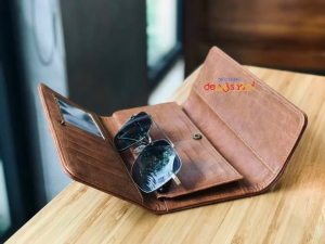 Ví nữ cầm tay thời trang cao cấp Depvashockvi cầm tay nữ dạng gập đôi có nút bấm đựng được nhiều lại giấy tờ và thẻ