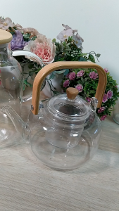 CHOBIG Teko Poci Mug Gelas Pitcher Jug Kaca Borosilicate 400 1000 1200 1600 ml Ceret Bening Borosilikat Air Glass Teh