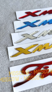 EMBLEM FINO XMAX MIO SOUL GT 125 MIO M3 MIO S MIO Z MIO SMILE MIO J MIO SPORTY MIO 125 EMBLEM LOGO BODY YAMAHA MATIC AKRILIK TEBAL 2MM STIKER BODY SET ISI 2pcs + PEREKAT PNP STICKER KACA ACRYLIC VARIASI WARNA BIRU MERAH GOLD SILVER