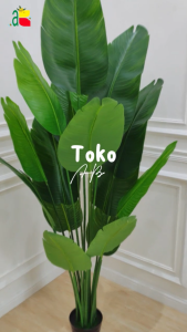 1 PAKET TANAMAN PISANG DAUN LATEX 170 CM DAN POT RB6079 TANAMAN ARTIFICIAL DEKORASI RUMAH