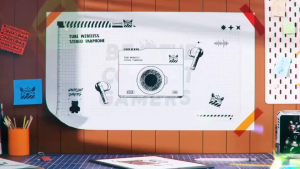 Onikuma T18 TWS New Earbuds Dual-Mic Noise Canceling Earphones True Bluetooth Wireless Earbuds Long Range HD Microphone Semi-In-Ear Stereo Surround Sound Headphones Retro Style