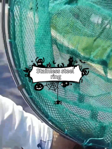 50-100CM Fishing Net Stainless steel Long Handled Quick drying Fishing tools Nylon net Woven net Outdoor fishing tools