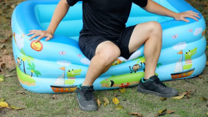 MonQiQi KOLAM RENANG ANAK PETAK PERSEGI PANJANG KARET BAHAN TEBAL UKURAN BESAR TINGGI - LOVABLEMART COD / BISA BAYAR DITEMPAT Swimming Pool Karakter Kolam Berenang Karet Plastik