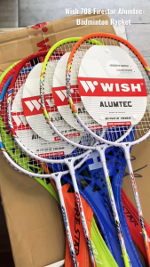 WISH Alumtec W-780 Slim Frame Isodynamic Badminton Racket Alumtech Single Racket
