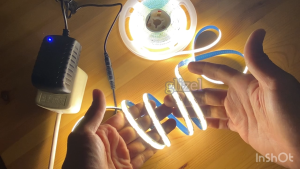 Paket Led Strip COB 12v + Adaptor 3A Flexible Lampu Pita Indoor