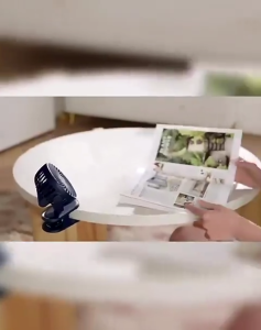CLIP MINI FAN - Kipas Angin Listrik Mini USB Jepit/ Rotating Kipas Angin Meja Mini Cocok untuk Kipas Kantor/ Kipas Bayi Mode Silent Rotasi 720 Derajat