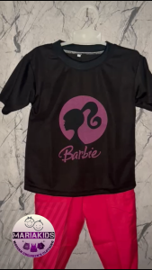 Kaos & Celana Cargo Anak Perempuan Usia 1-5 Tahun Motif Barbie