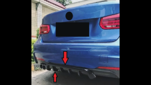 Diffuser Bumper Belakang Universal Mobil Sirip Hiu 6 Garis