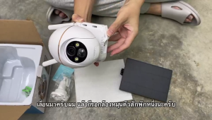 กล้องวงจรปิด Solar CCTV Camera Outdoor กันน้ำ กล้องวงจรปิดเลนส์คู่ Wifi V360 Pro HD 5MP กันน้ํา ตรวจจับการเคลื่ออนไหว สีเต็ม 360 Panorama PTZ Night Vision WIFI CCTV Camera