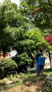Retractable Spraying Rod Stainless Steel Pesticide Spray Sprayer Hand Pressure Sprayer 3.6M/2.6M Extension Bar Spray Rod with Transparent Plastic Hose For Outdoor Garden Pesticide Spraying Car Washing