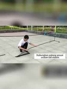 JF Indonesia Portable Net Badminton/4.27 Meter Bulu Tangkis Net/Bulutangkis Besi Kokoh Berkualitas Jaring
