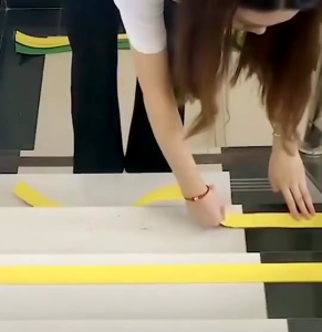 Rubber Stair Nosing Self adhesive Anti Slip Strip 8ft Outdoor waterproof Step Safety Tape