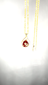 Rantai Leher + Loket 916 Emas Bangkok Necklace Golden Gold Plated Jewellery Set I